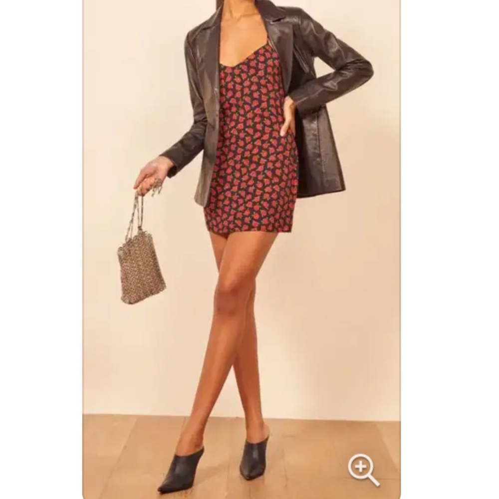 Very cool reformation mini dress with roses print